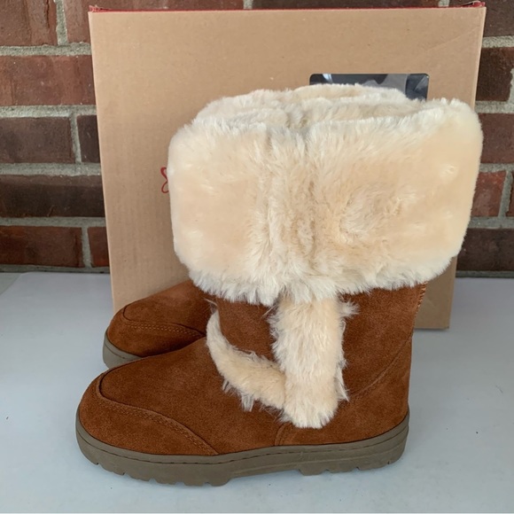 Style & Co. Womens Witty Leather Mid-Calf Cold Chestnut Winter Boots US 6 M NEW - Picture 4 of 8